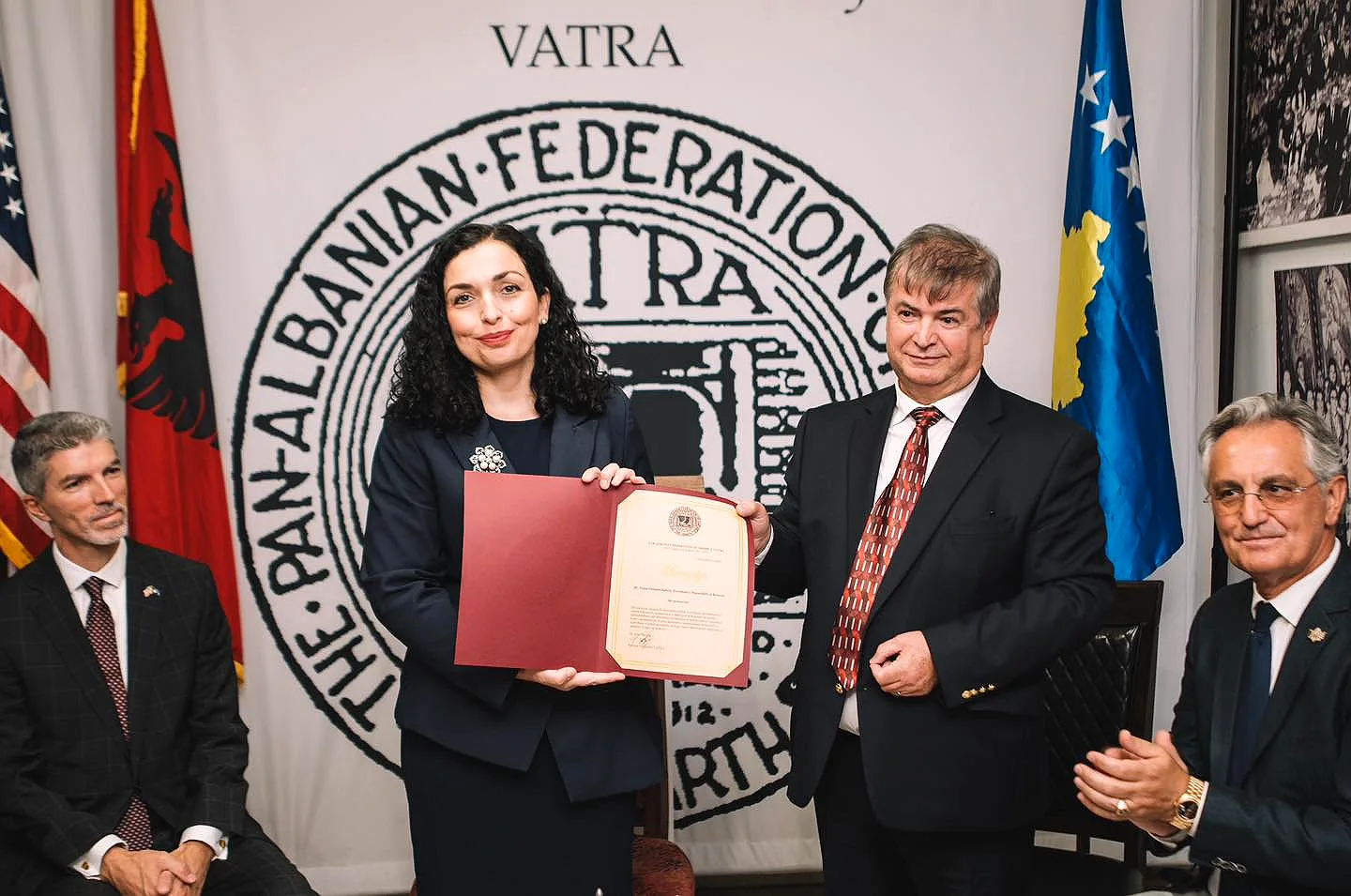 Kosovo President Vjosa Osmani honored at Vatra